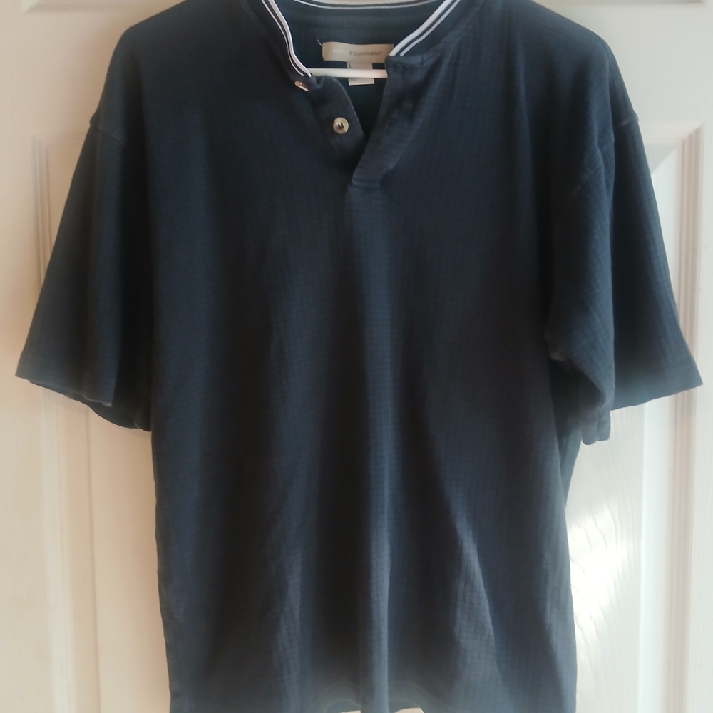 Equipment Dark Blue Polo with‎ Button Detail